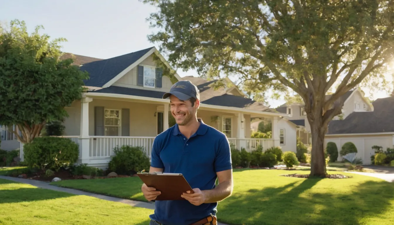 A homeowner reviewing a written tree removal quote with a local provider